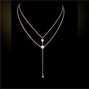 2 Piece Faux Pearl Stacking Necklace